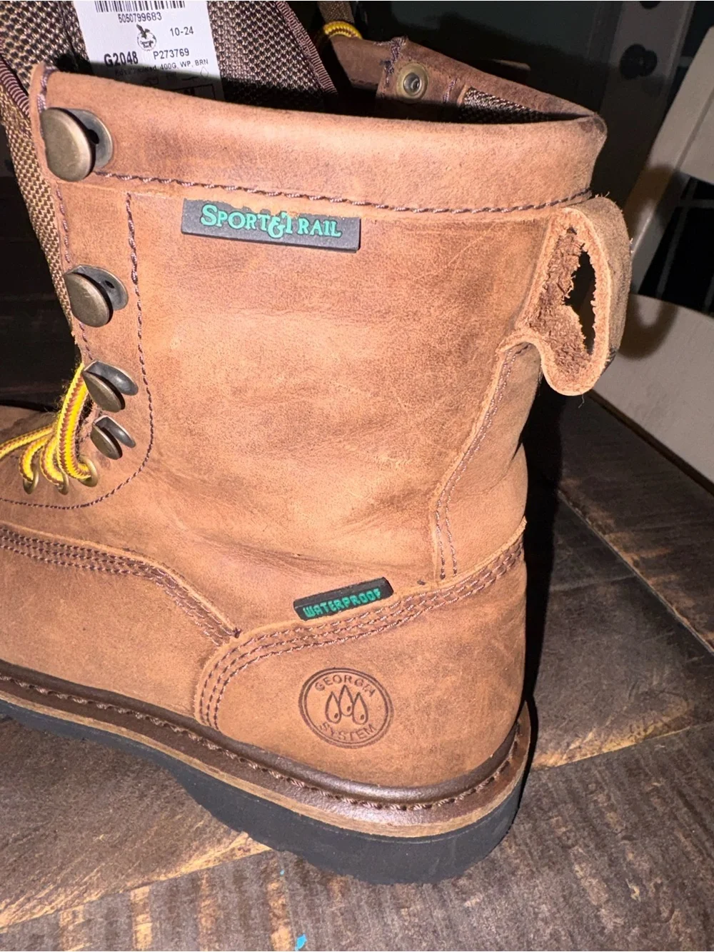 Georgia Boot G2048 Mid-Calf Waterproof Lace-Up Work Boots Leather Thinsulate